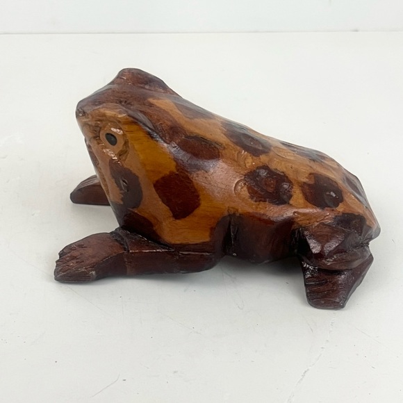 Hand Carved Wooden Frog - Picture 2 of 16
